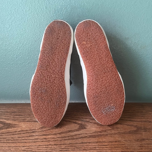 Superga Rare Metallic Black Sneaker Only Worn Once Women's Size 7 - Picture 8 of 8